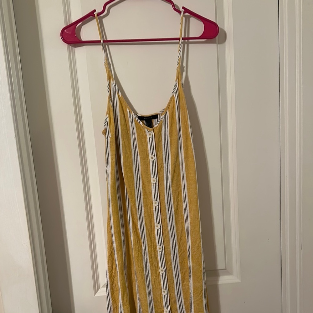 Yellow Striped Sleeveless Sundress
